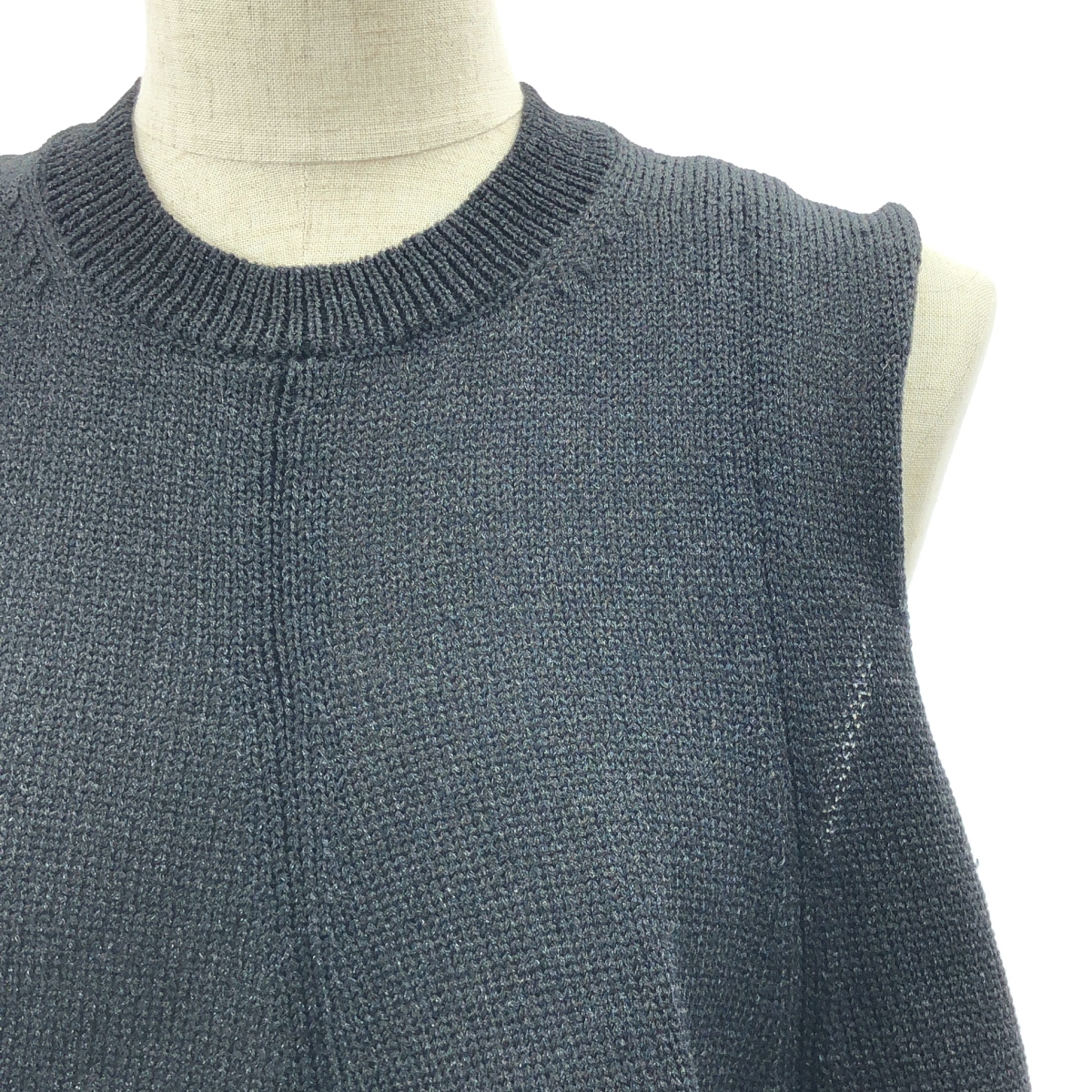 COMME des GARCONS / コムデギャルソン ノースリーブ ナイロン ニット ブラウス