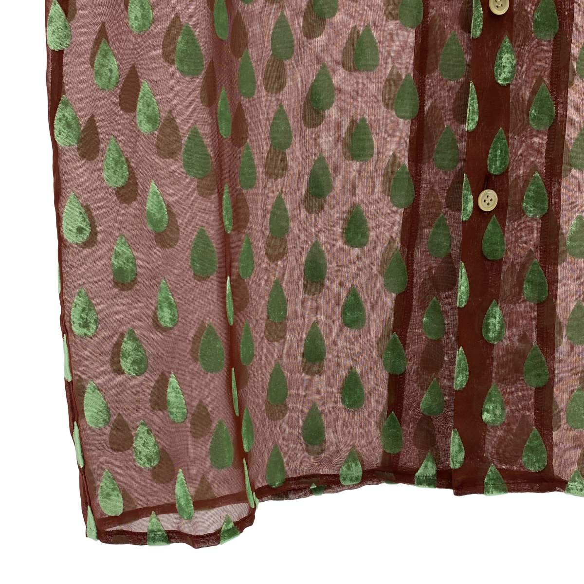 BED J.W. FORD / ベッドフォード 総柄 チュール オーバー シャツ