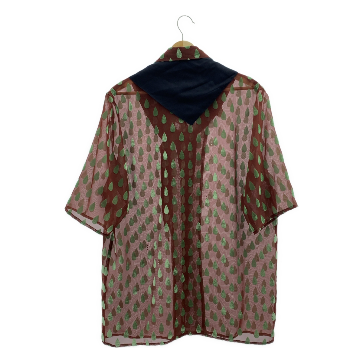 BED J.W. FORD / ベッドフォード 総柄 チュール オーバー シャツ