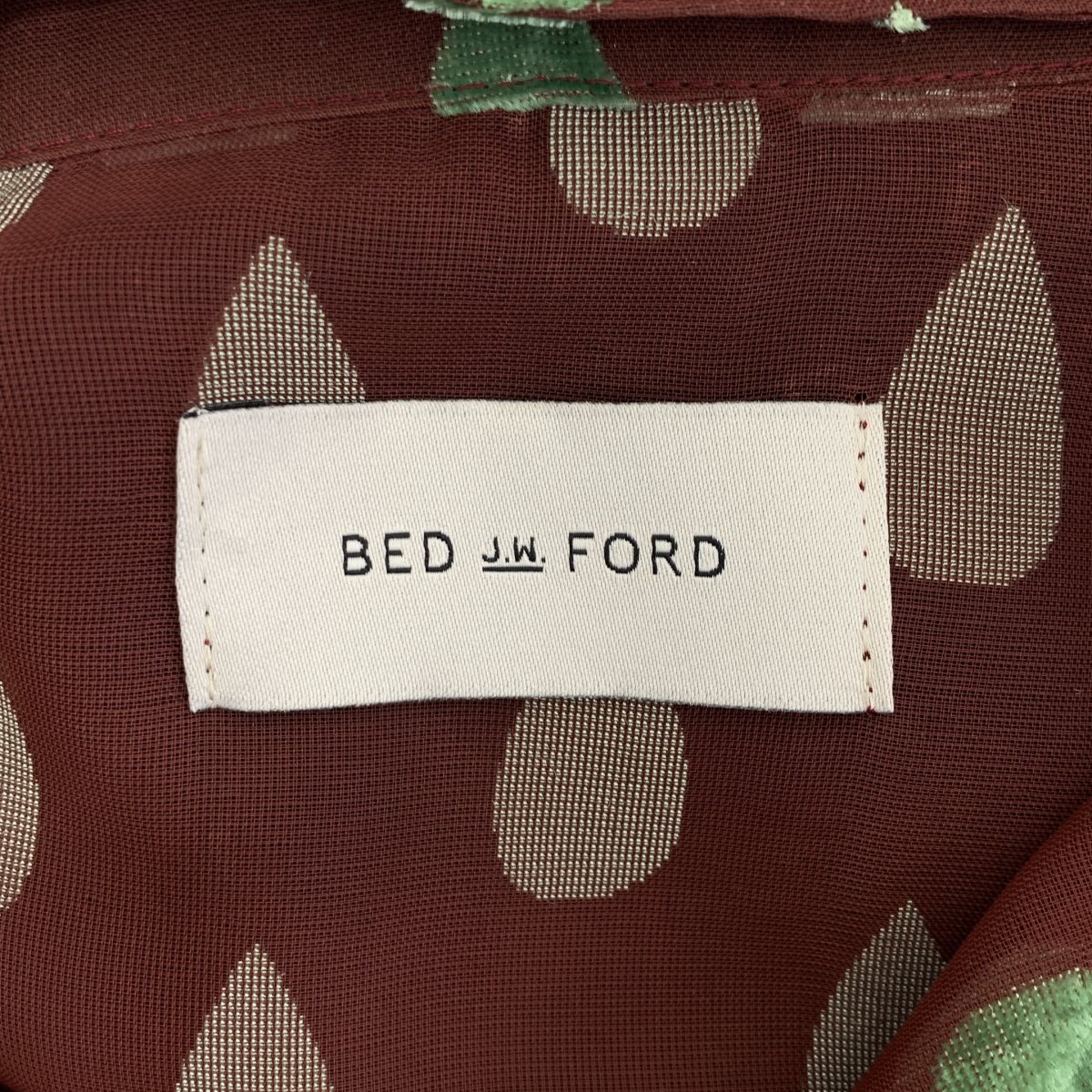 BED J.W. FORD / ベッドフォード 総柄 チュール オーバー シャツ