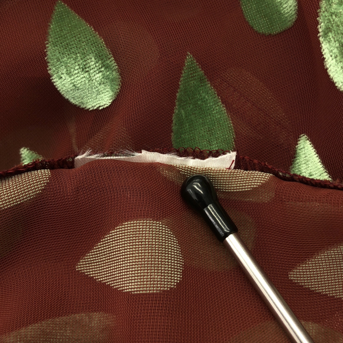 BED J.W. FORD / ベッドフォード 総柄 チュール オーバー シャツ