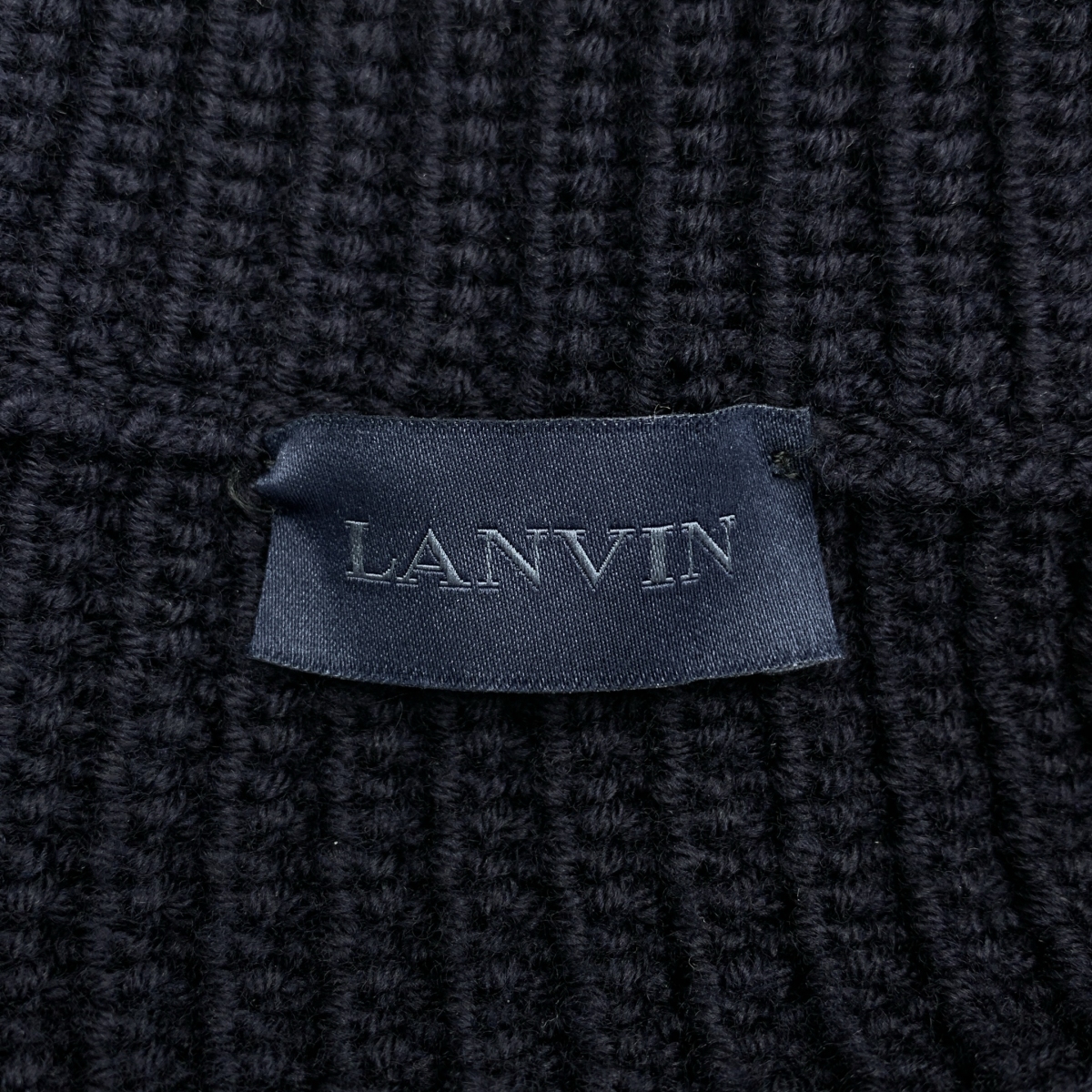 LANVIN / ランバン ウール リブ ローゲージ ニット カーディガン