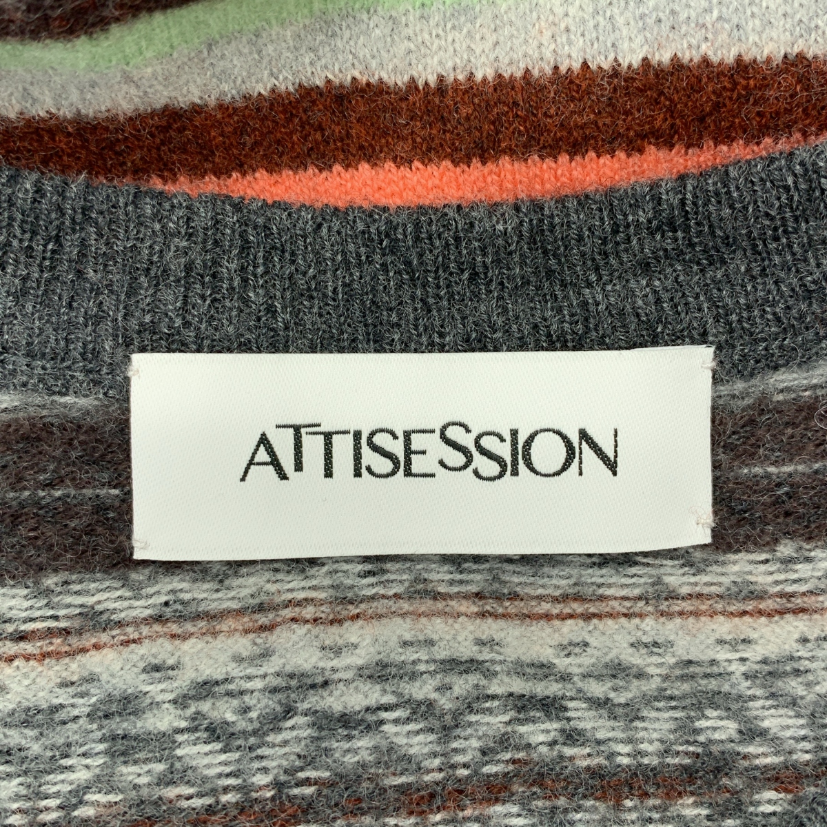 UNITED ARROWS / ユナイテッドアローズ ATTISESSION / フェアアイル クルーネック カーディガン