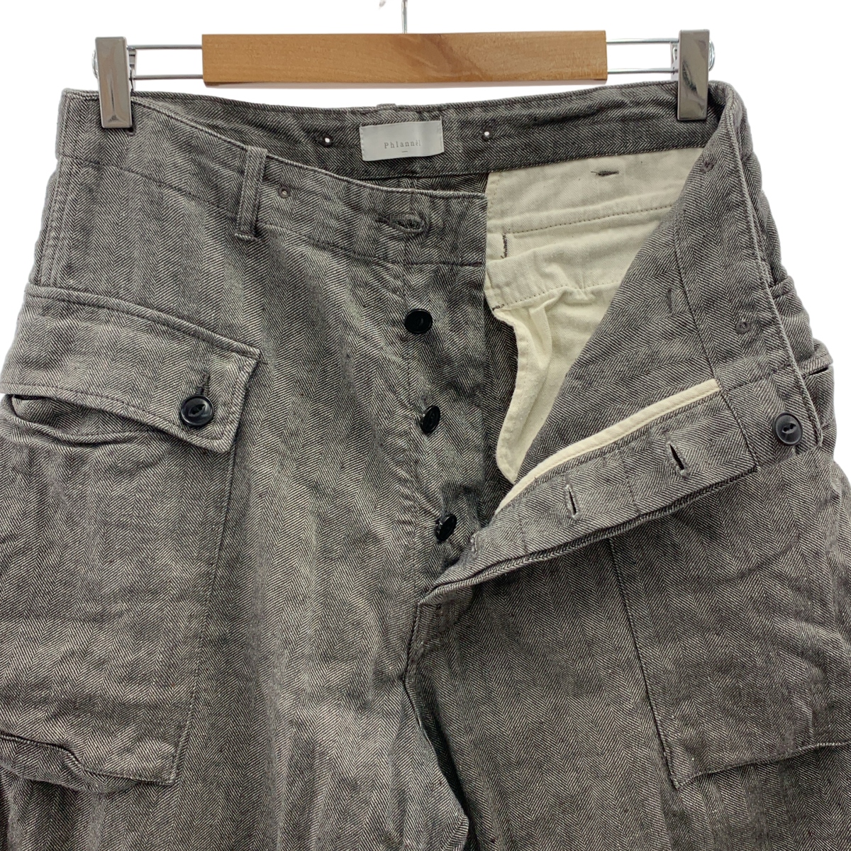Phlannel / フランネル ヘリンボーン カーゴパンツ