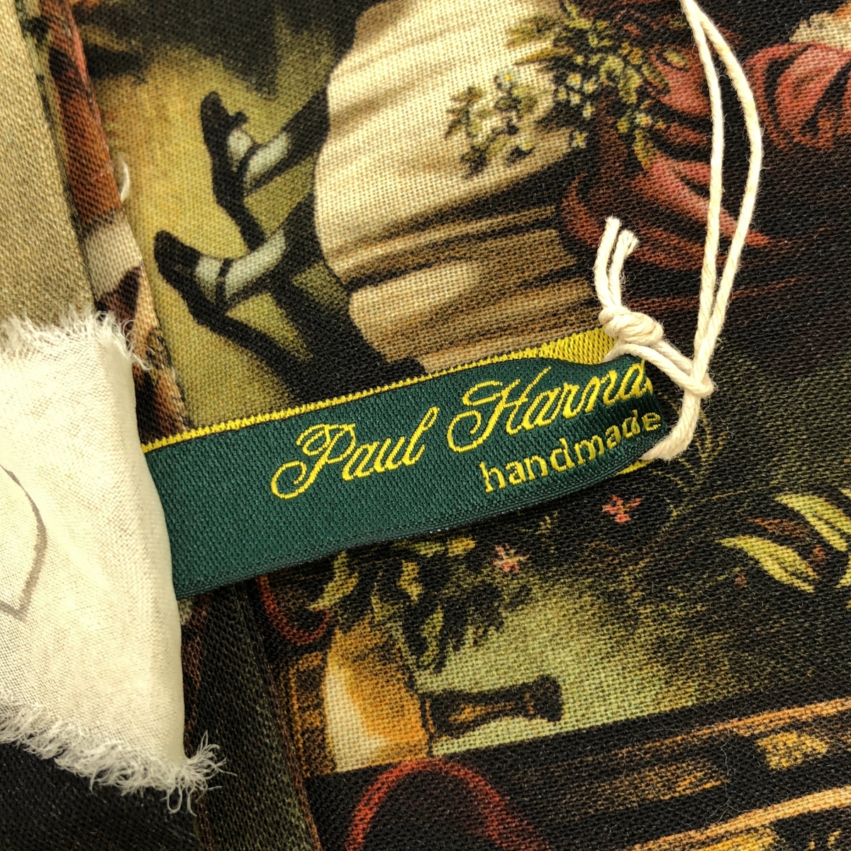 Paul Harnden / ポールハーデン Turban Dogs Printwool / ドッグ ターバン ストール