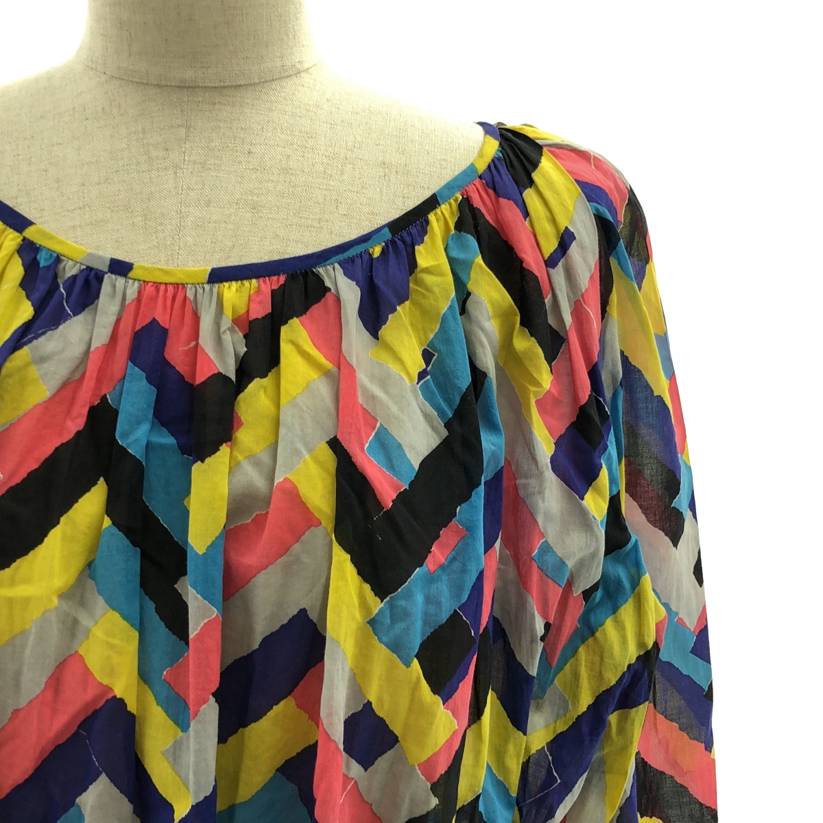 mina perhonen / ミナペルホネン prism コットン 総柄 プルオーバー ワンピース