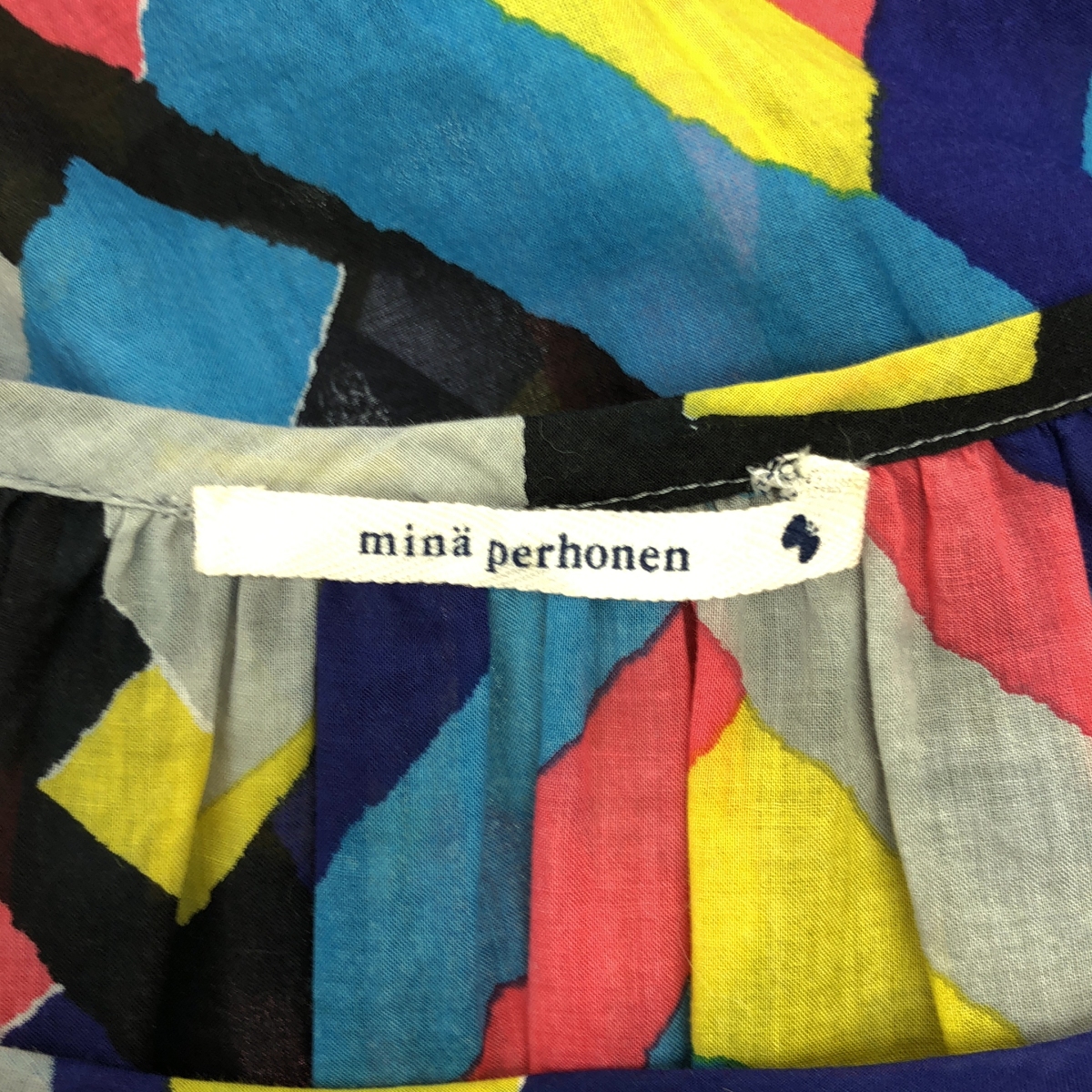 mina perhonen / ミナペルホネン prism コットン 総柄 プルオーバー ワンピース