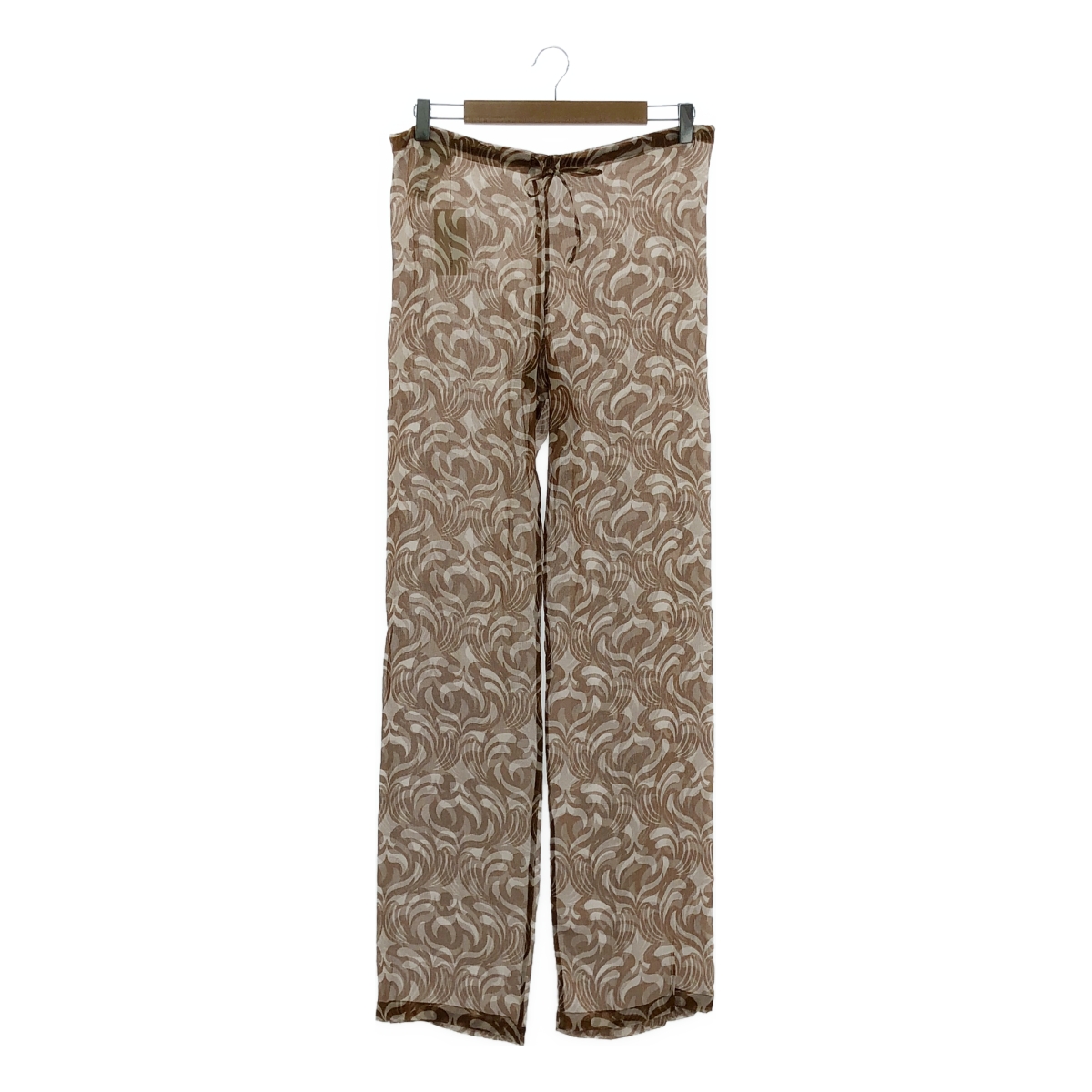 DRIES VAN NOTEN / ドリスヴァンノッテン PACHAS / silk 100％ / シルク 総柄 ドローストリング シアー パンツ