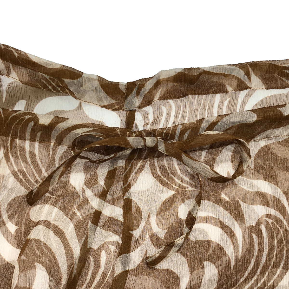 DRIES VAN NOTEN / ドリスヴァンノッテン PACHAS / silk 100％ / シルク 総柄 ドローストリング シアー パンツ