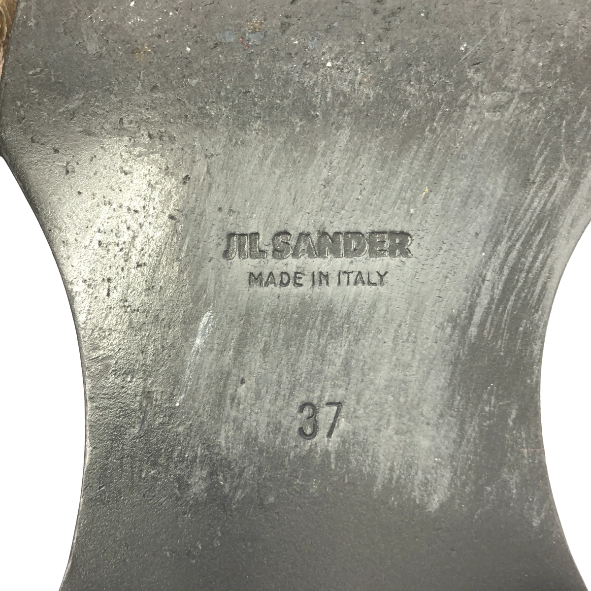 JIL SANDER / ジルサンダー レザー スクエアトゥ ギャザー ローファー