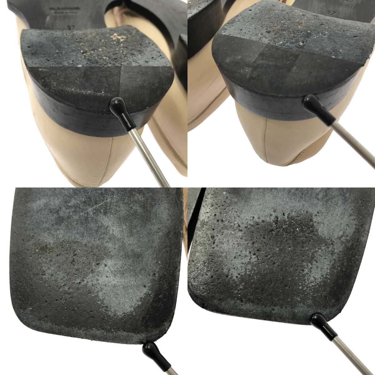 JIL SANDER / ジルサンダー レザー スクエアトゥ ギャザー ローファー