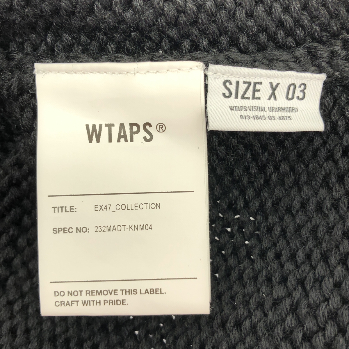 WTAPS / ダブルタップス ロゴ ローゲージ クルーネック ニット