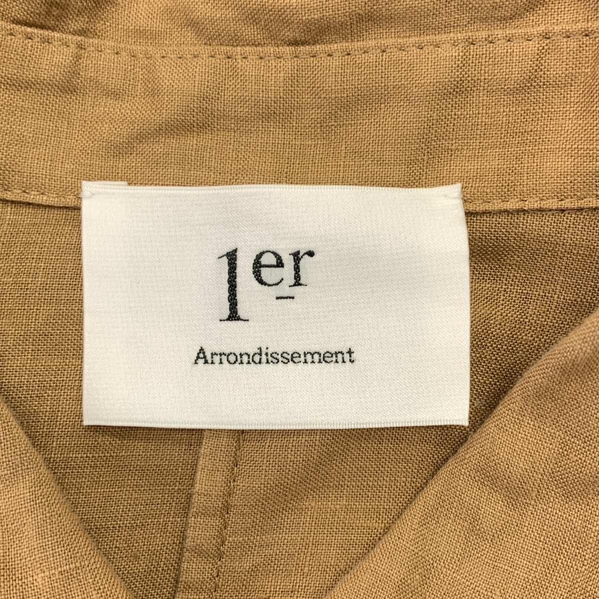 1er Arrondissement / プルミエアロンディスモン リネン ベルテッド オーバーシルエット シャツ ワンピース