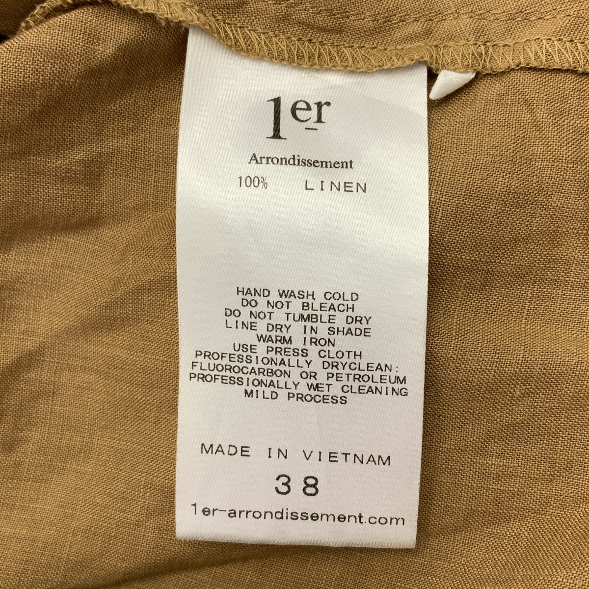 1er Arrondissement / プルミエアロンディスモン リネン ベルテッド オーバーシルエット シャツ ワンピース