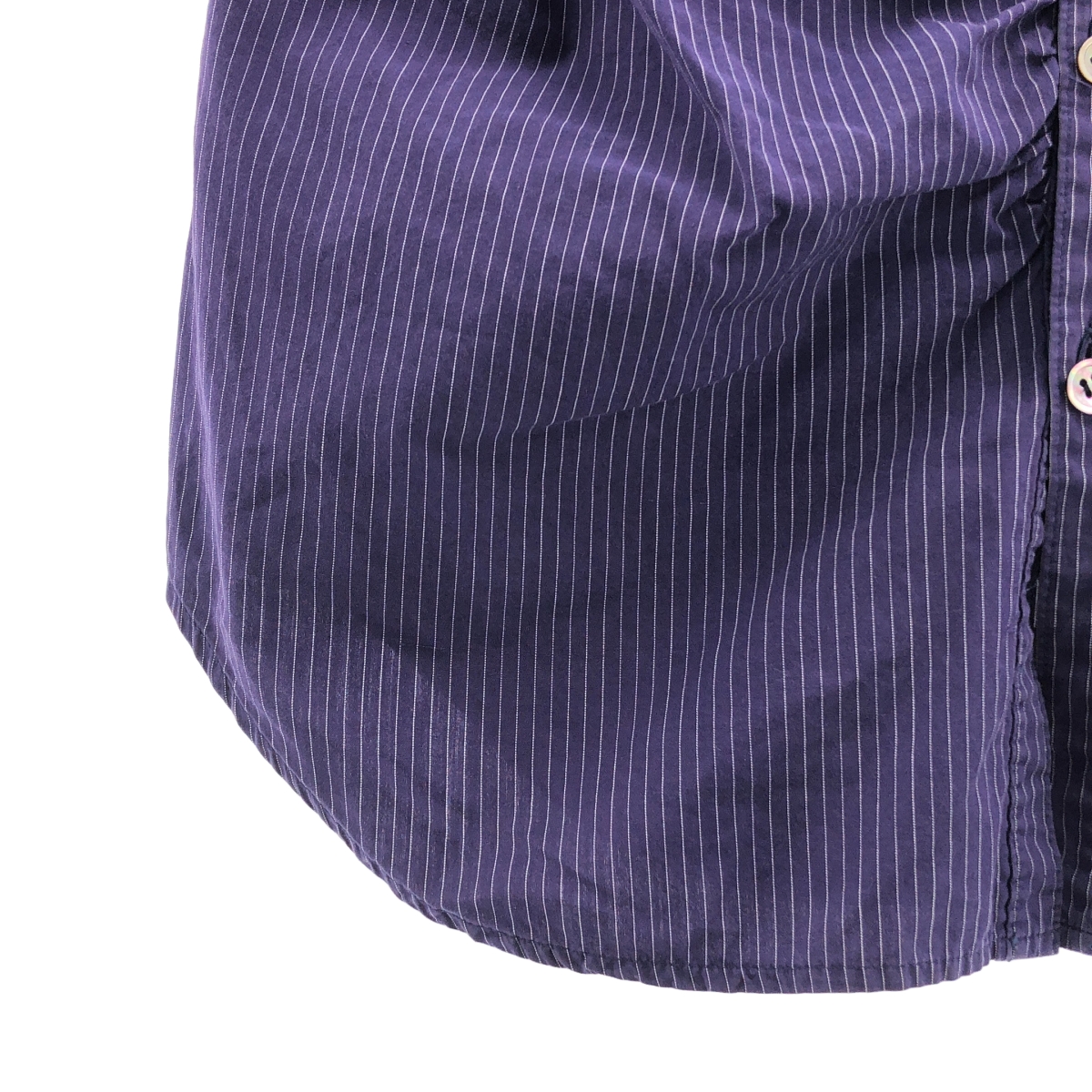 Y's / ワイズヨウジヤマモト コットン ストライプ ギャザー シャツ