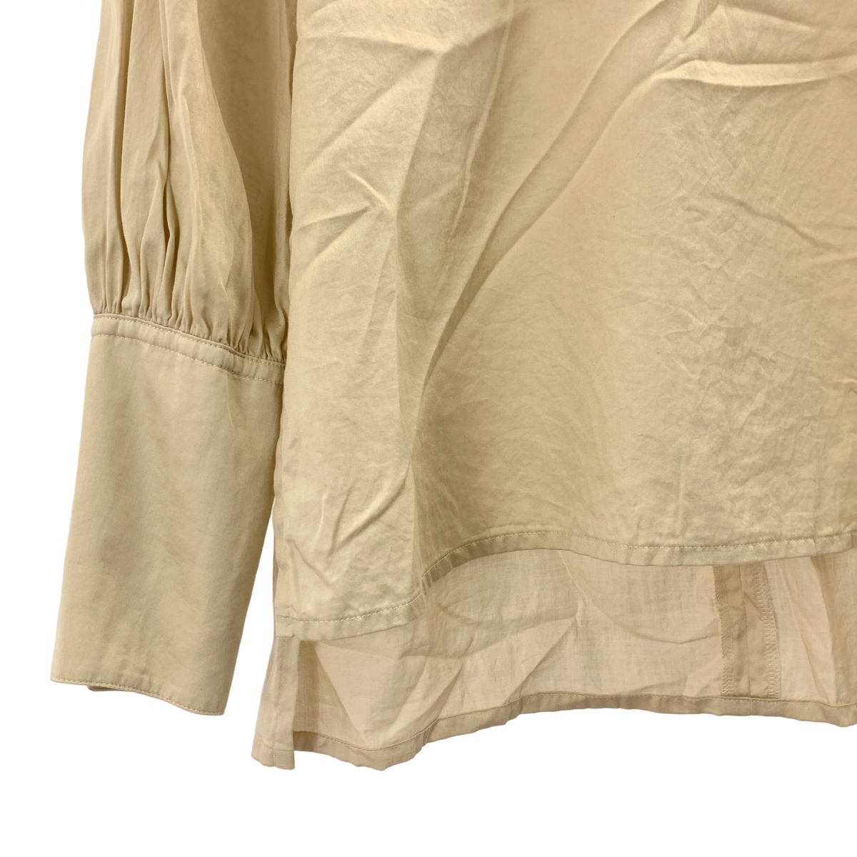 foufou / フーフー high neck dress shirts / ハイネックボリュームスリーブ ドレス シャツ