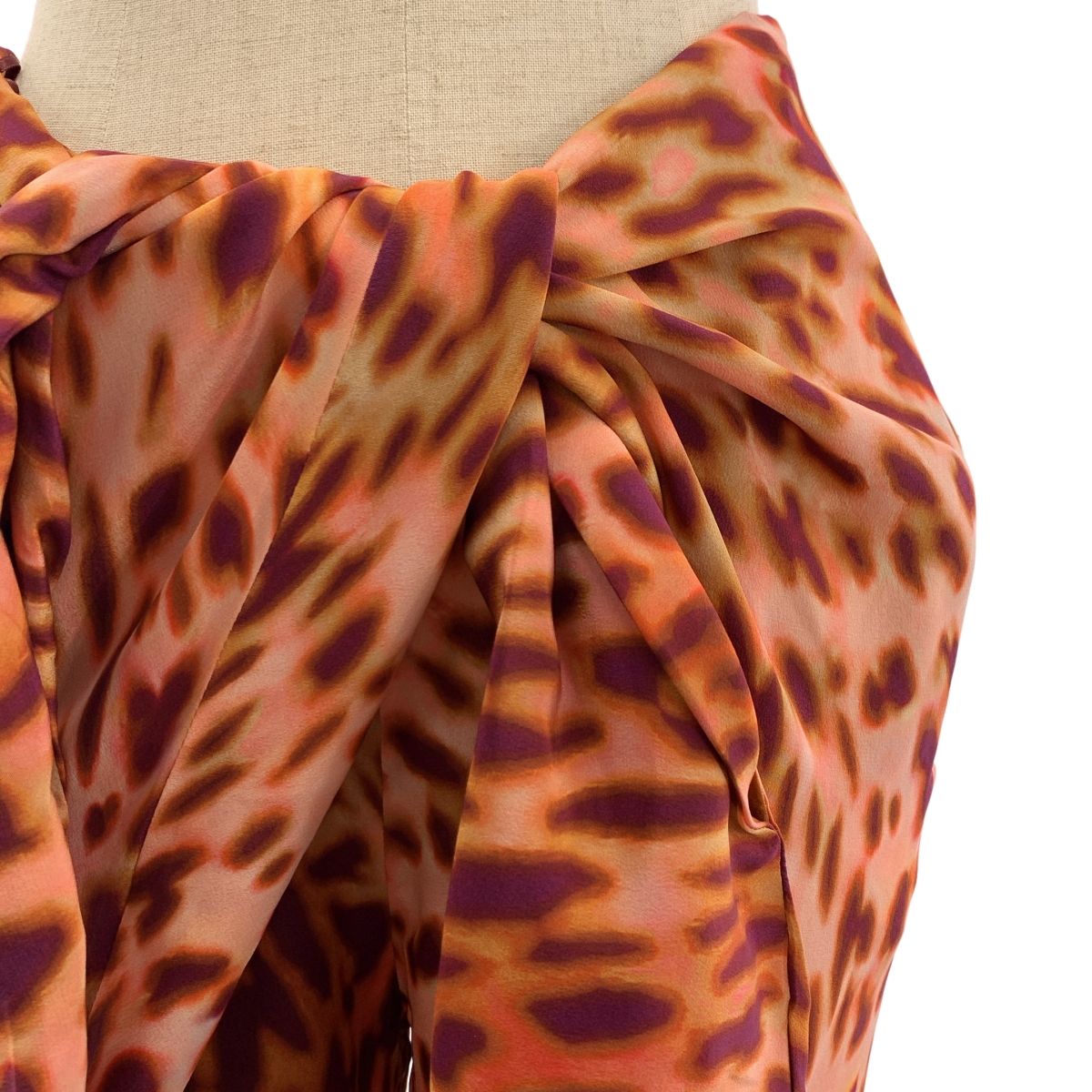 STELLA McCARTNEY / ステラマッカートニー silk 100% / シルク 総柄 バックジップ パンツ