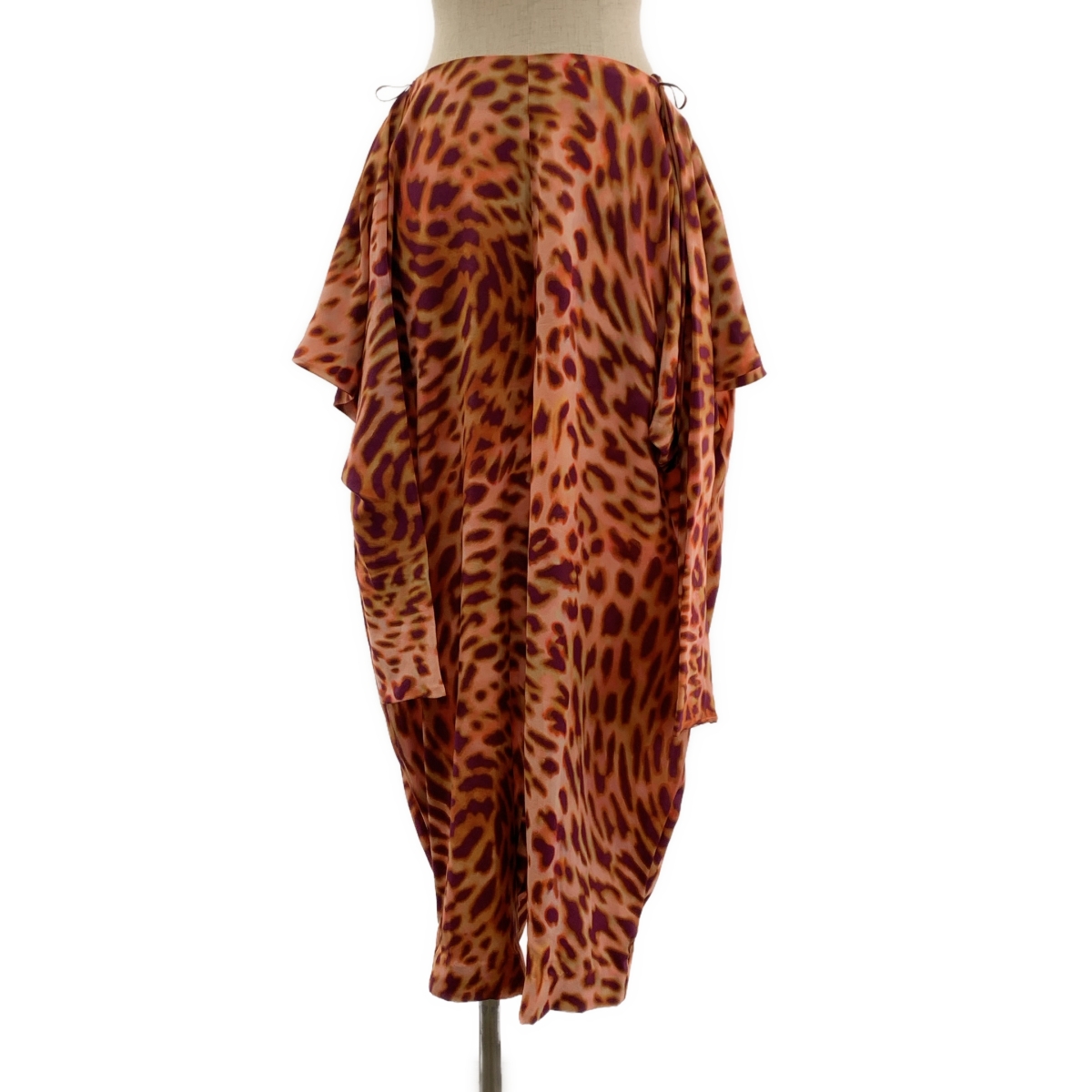 STELLA McCARTNEY / ステラマッカートニー silk 100% / シルク 総柄 バックジップ パンツ