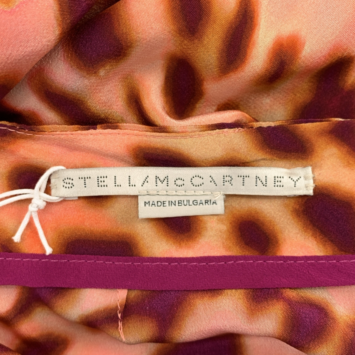 STELLA McCARTNEY / ステラマッカートニー silk 100% / シルク 総柄 バックジップ パンツ