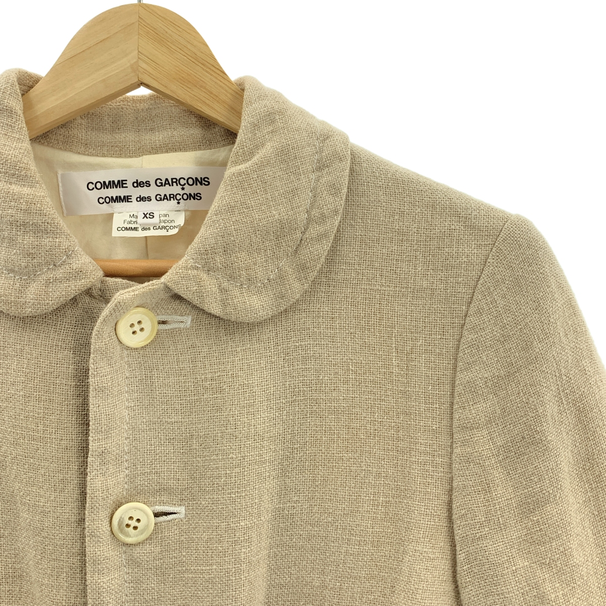 COMME des GARCONS COMME des GARCONS / コムコム リネン ラウンドカラー ジャケット