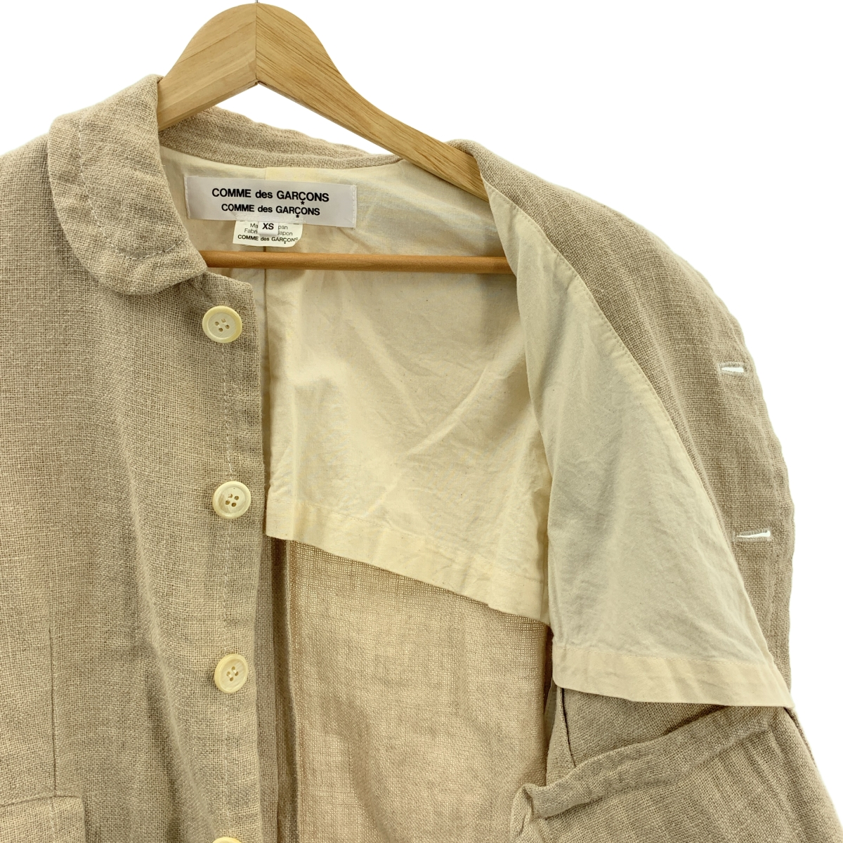 COMME des GARCONS COMME des GARCONS / コムコム リネン ラウンドカラー ジャケット