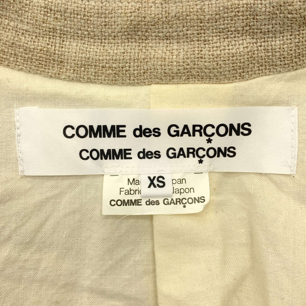 COMME des GARCONS COMME des GARCONS / コムコム リネン ラウンドカラー ジャケット