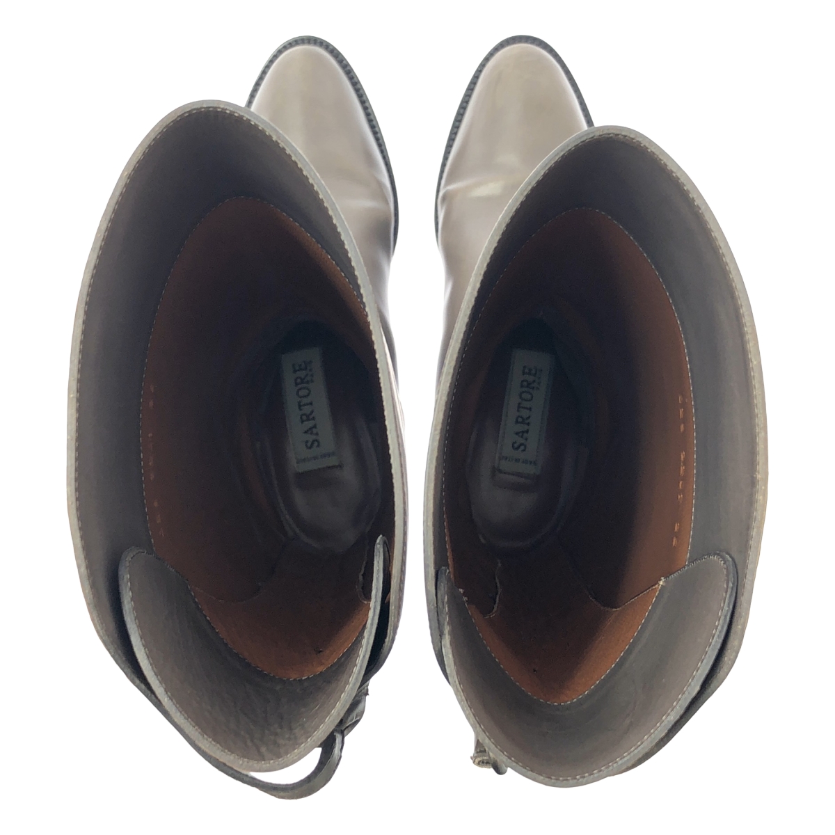 SARTORE / サルトル クロスストラップ バックジップ ロングブーツ