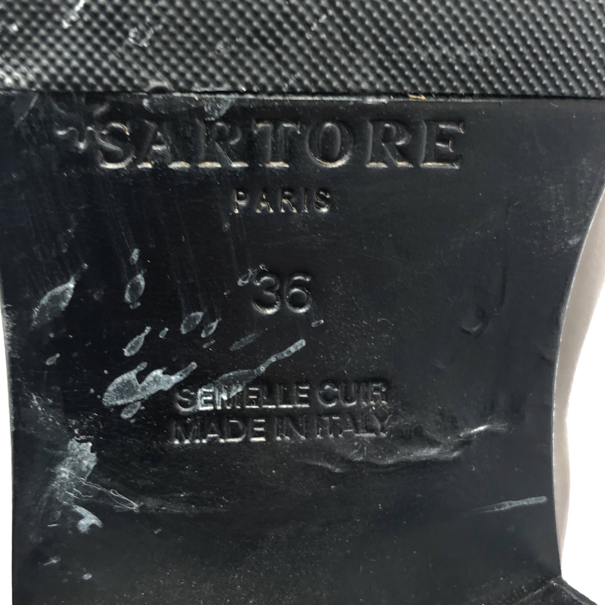 SARTORE / サルトル クロスストラップ バックジップ ロングブーツ