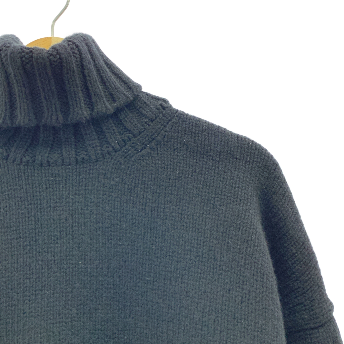 SLOANE / スローン 3G ジーロンラム×カシミヤ ドロップショルダー スリット ハイネック ニット セーター