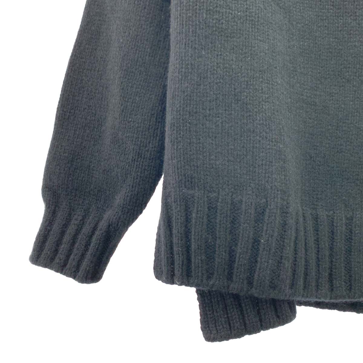 SLOANE / スローン 3G ジーロンラム×カシミヤ ドロップショルダー スリット ハイネック ニット セーター