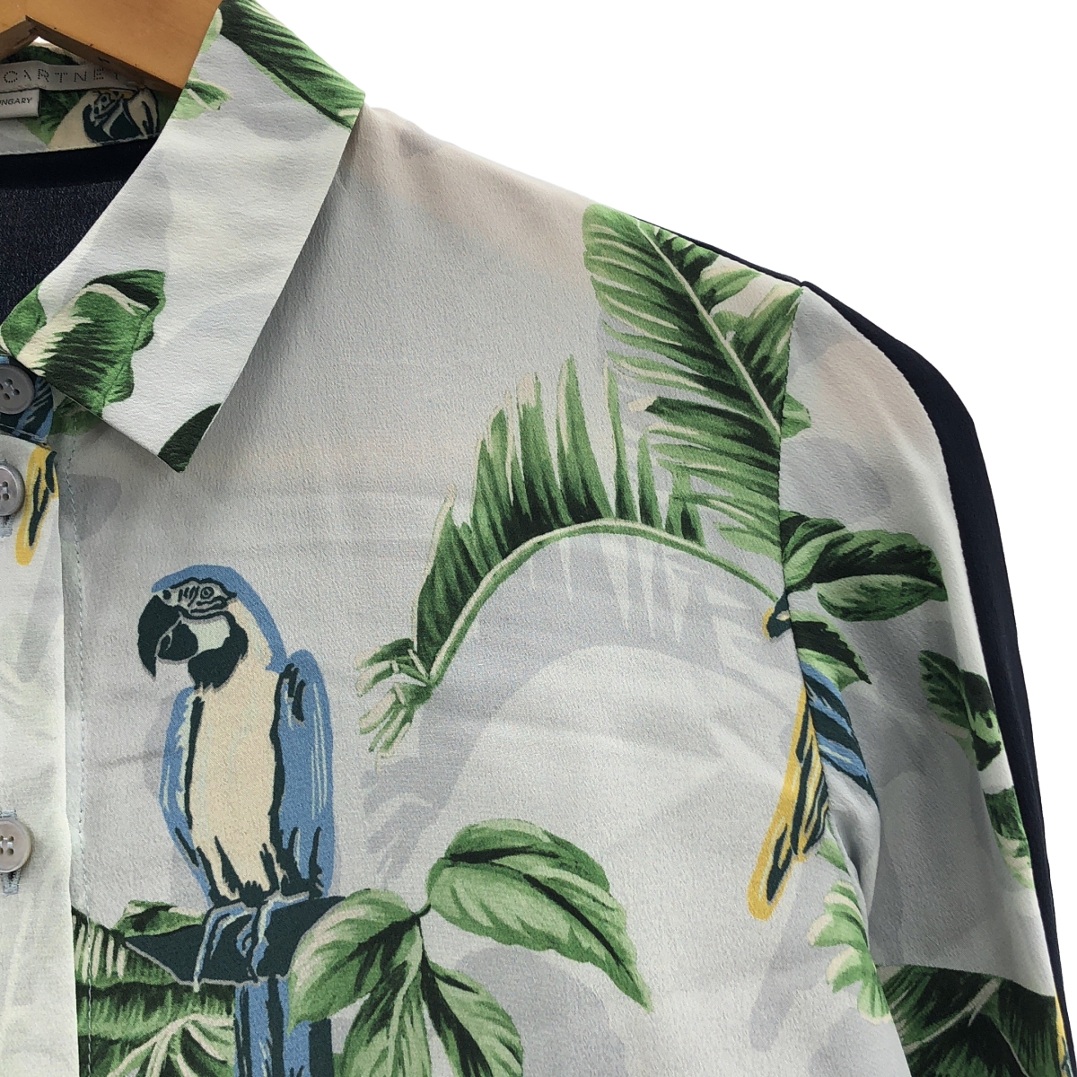 STELLA McCARTNEY / ステラマッカートニー シルク ボタニカル バードプリント スイッチングシャツ