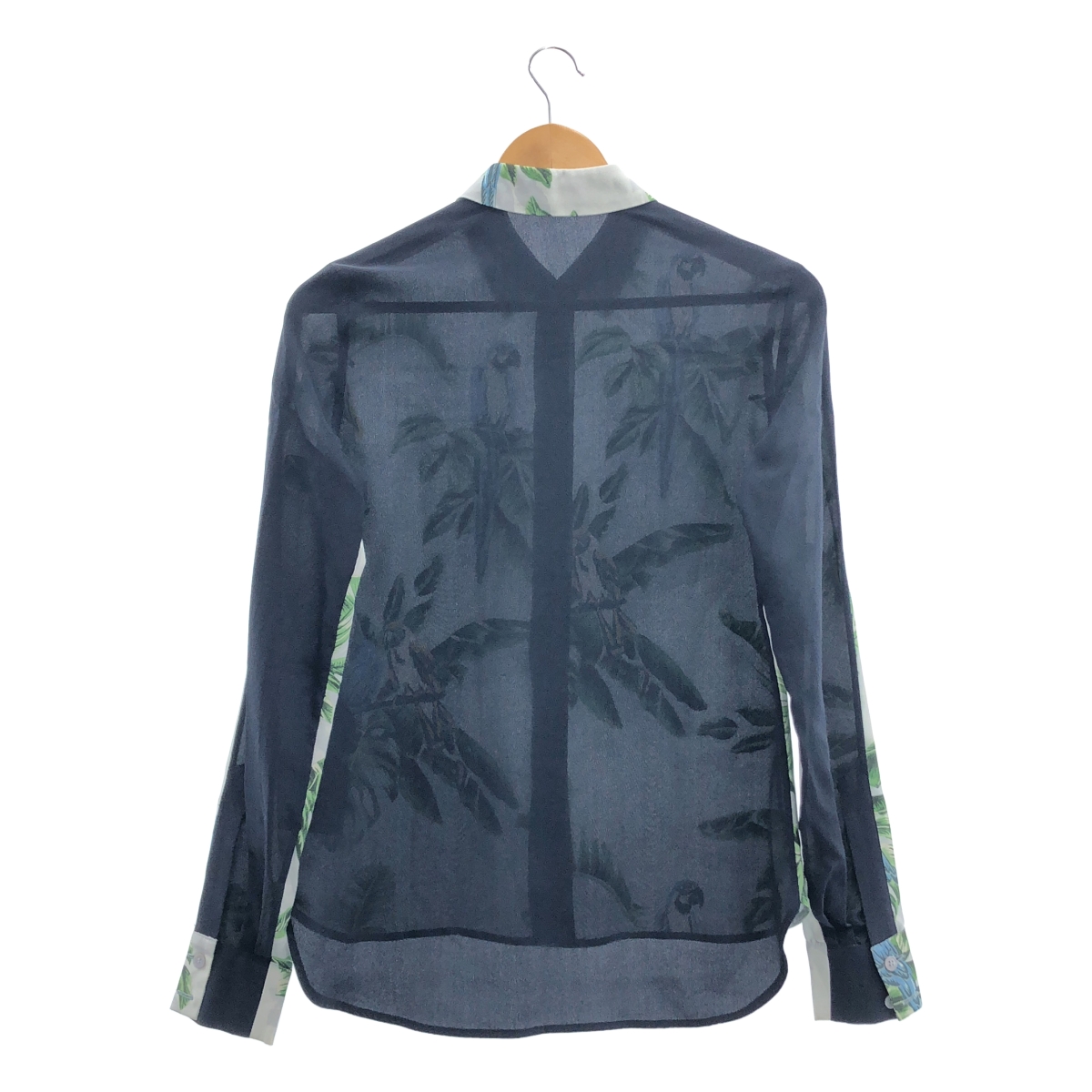 STELLA McCARTNEY / ステラマッカートニー シルク ボタニカル バードプリント スイッチングシャツ