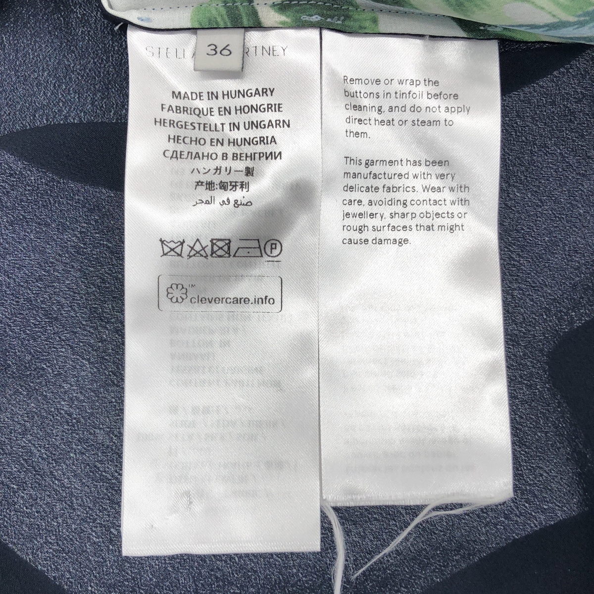 STELLA McCARTNEY / ステラマッカートニー シルク ボタニカル バードプリント スイッチングシャツ