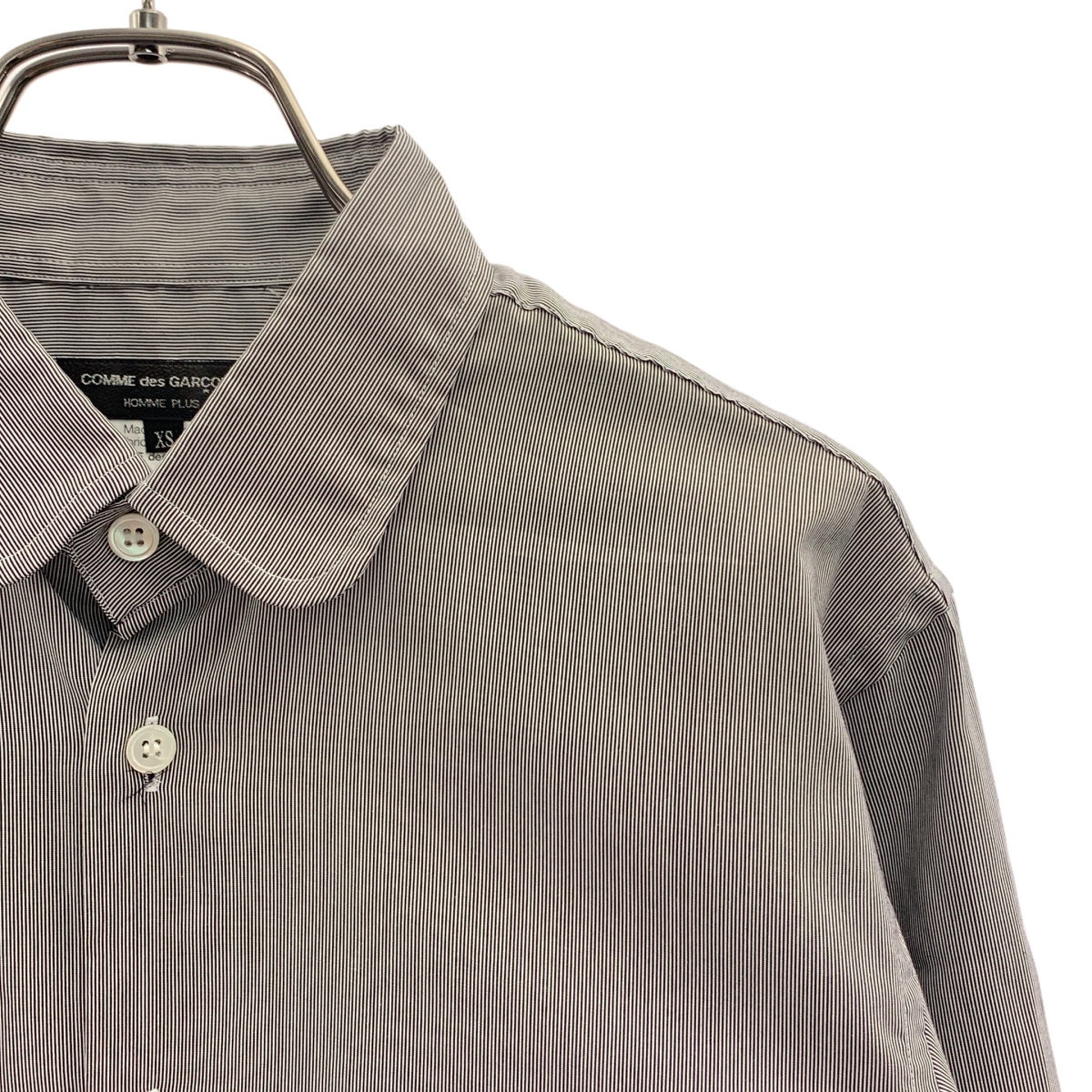 COMME des GARCONS HOMME PLUS / コムデギャルソンオムプリュス コットン ストライプ ラウンドカラーシャツ