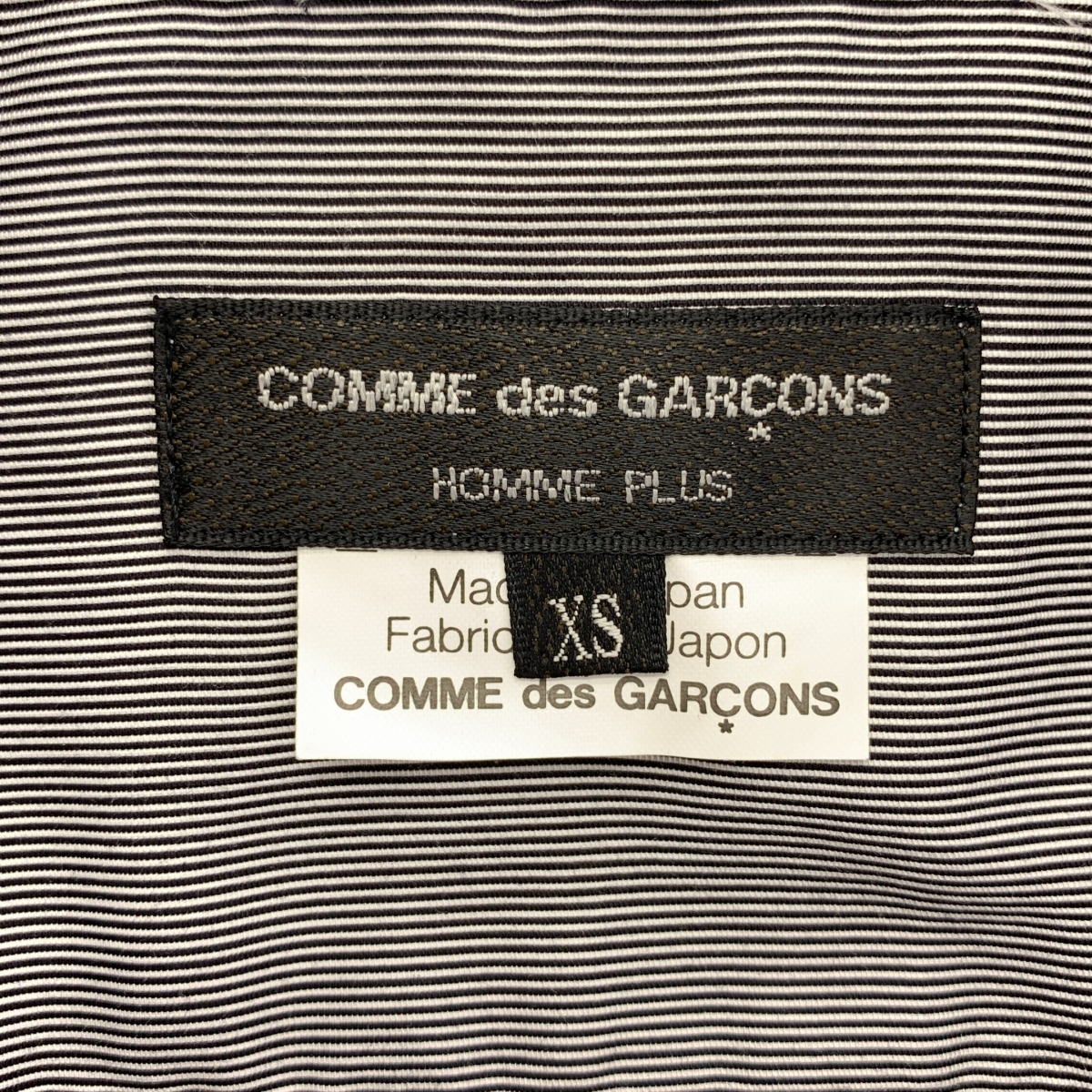 COMME des GARCONS HOMME PLUS / コムデギャルソンオムプリュス コットン ストライプ ラウンドカラーシャツ
