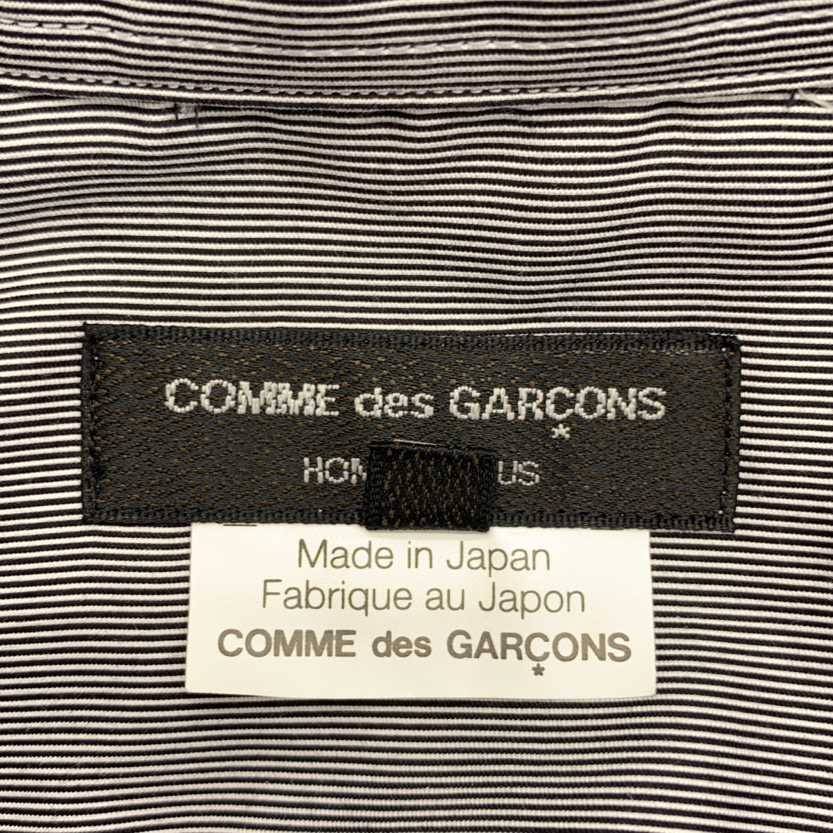 COMME des GARCONS HOMME PLUS / コムデギャルソンオムプリュス コットン ストライプ ラウンドカラーシャツ