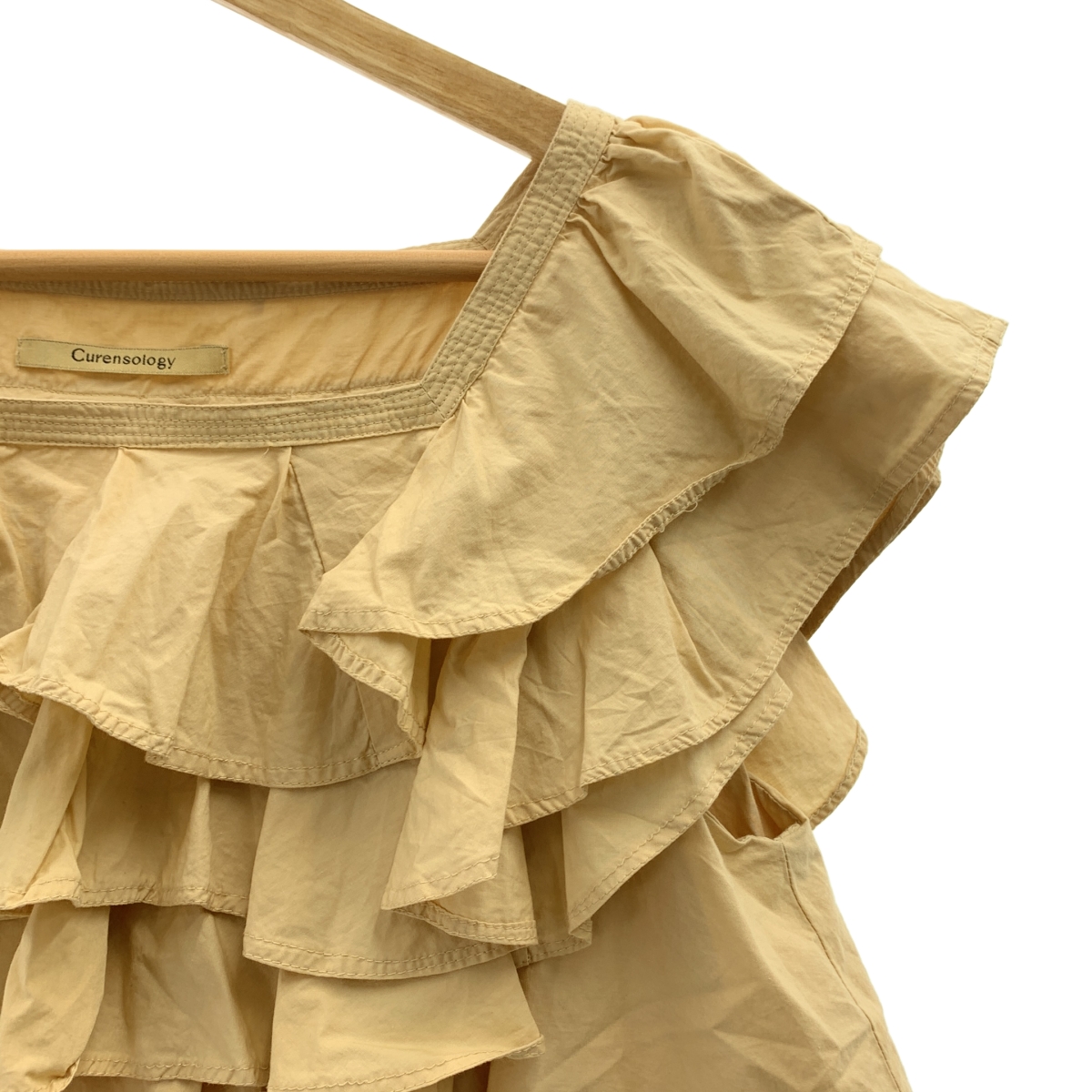 Curensology / カレンソロジー ポプリンラッフル ブラウス