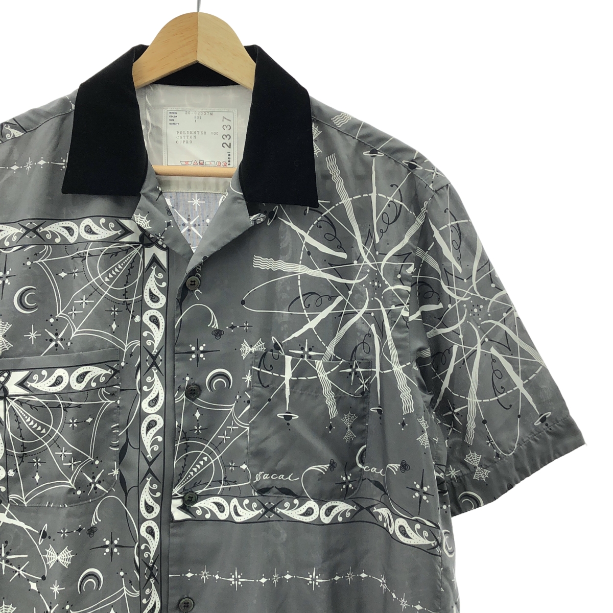 sacai / サカイ ×Dr.Woo ドクターウー / BANDANA PRINT SHIRT オープンカラー バンダナプリント シャツ