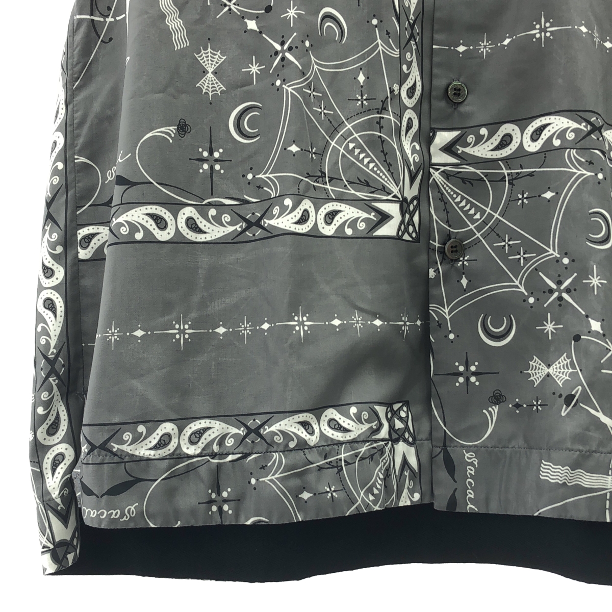 sacai / サカイ ×Dr.Woo ドクターウー / BANDANA PRINT SHIRT オープンカラー バンダナプリント シャツ