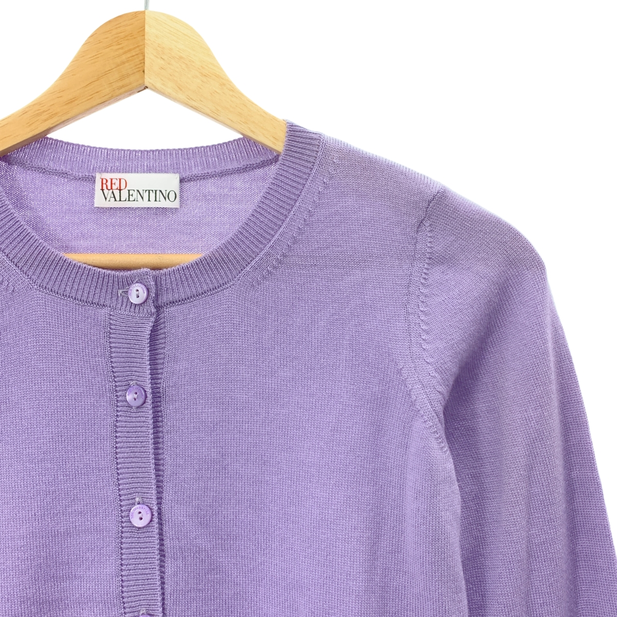 RED VALENTINO / レッドヴァレンティノ ウール レイヤード チュール ドッキング カーディガン