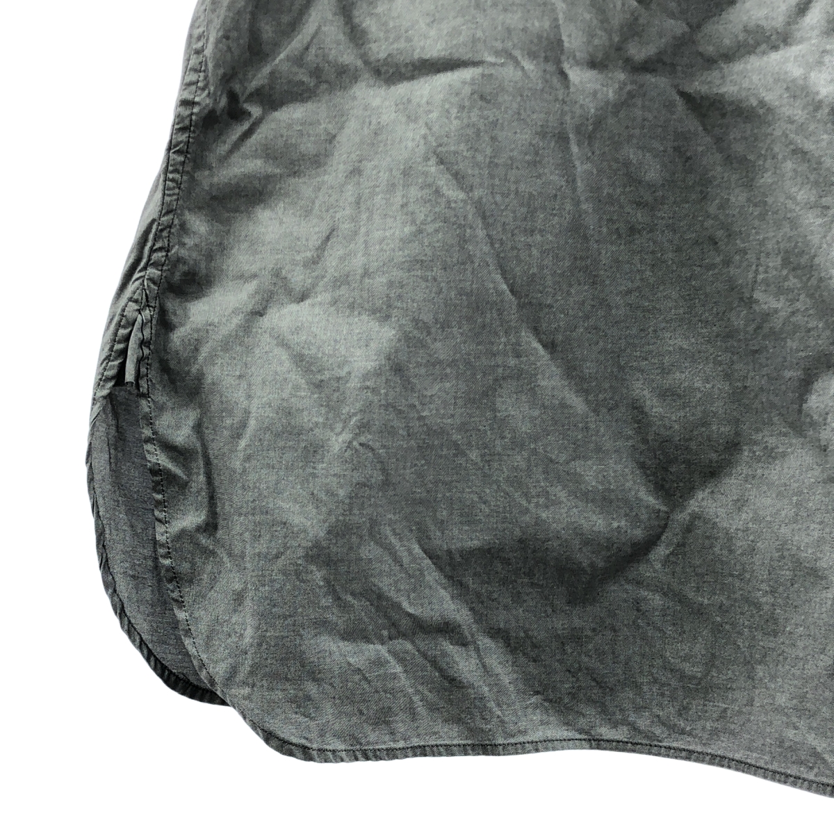 MARGARET HOWELL / マーガレットハウエル ギャザー スリット シャツ ワンピース