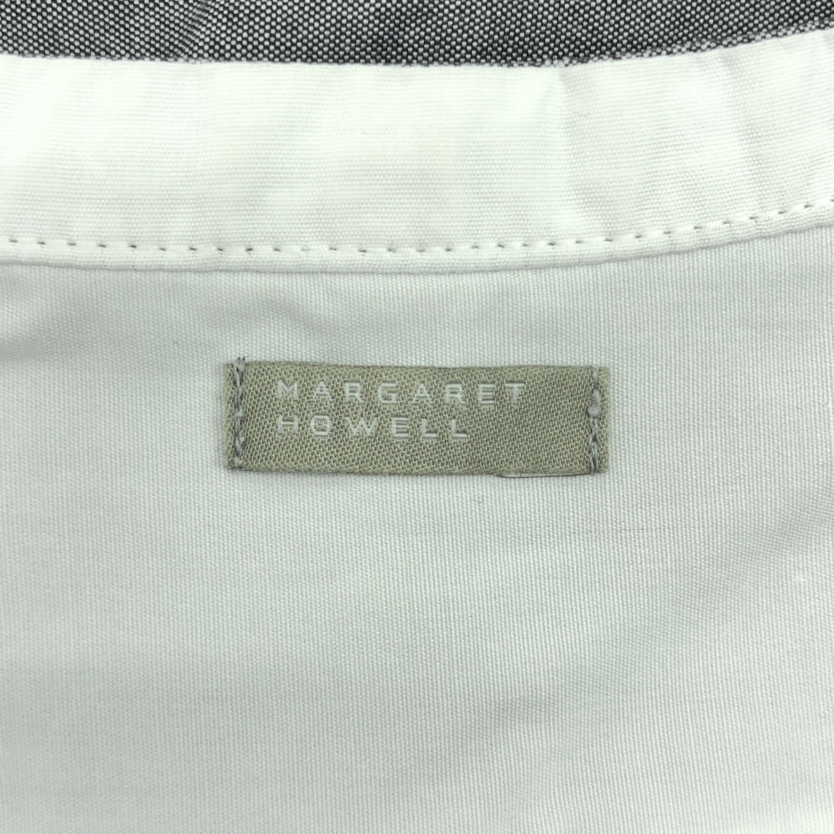 MARGARET HOWELL / マーガレットハウエル ギャザー スリット シャツ ワンピース