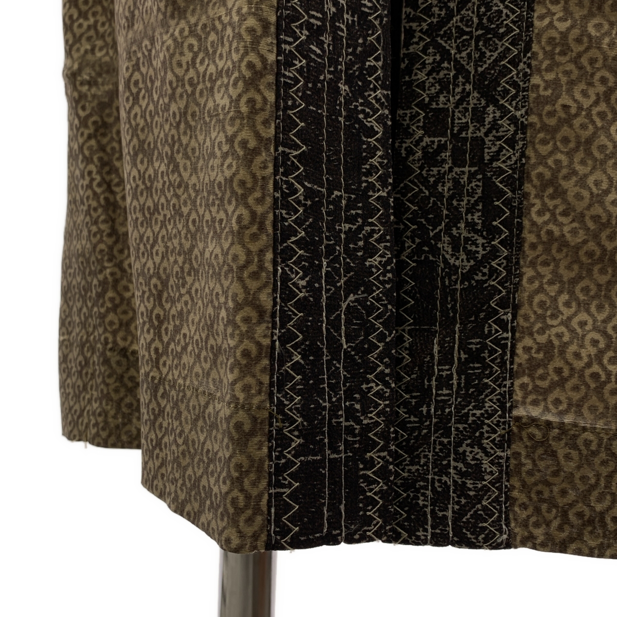 DRIES VAN NOTEN / ドリスヴァンノッテン silk 100％ / シルク 総柄 フロントボタン スカート