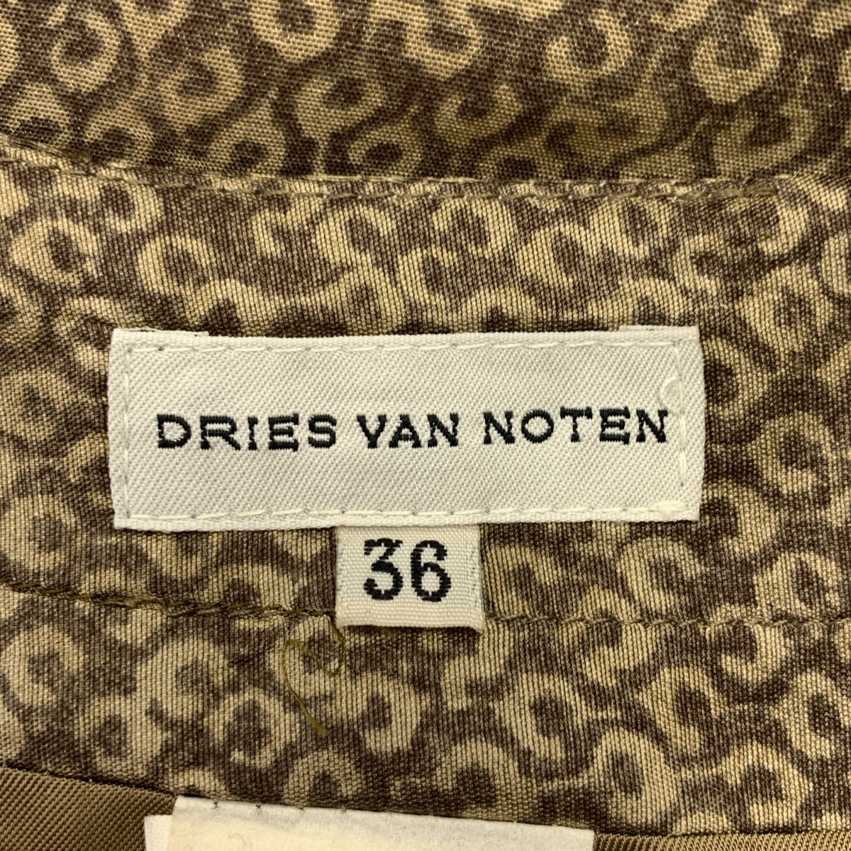 DRIES VAN NOTEN / ドリスヴァンノッテン silk 100％ / シルク 総柄 フロントボタン スカート