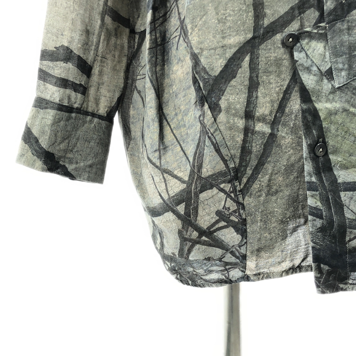 ziggy chen / ジギーチェン Digital Print Asymmetric Shirt / 総柄 オーバー シャツ