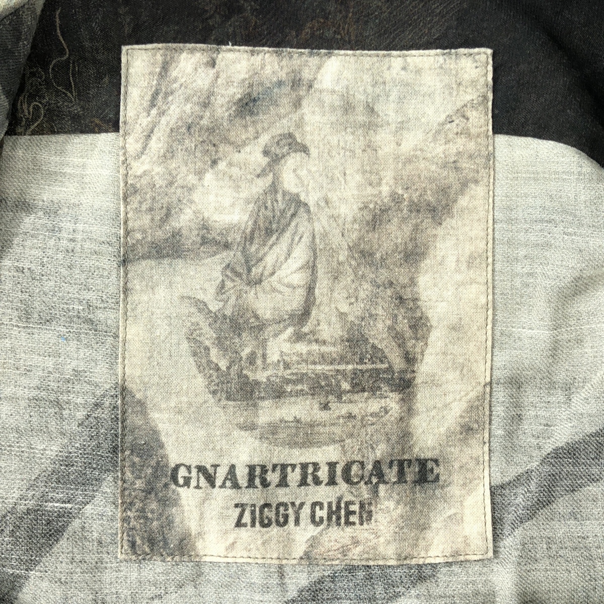 ziggy chen / ジギーチェン Digital Print Asymmetric Shirt / 総柄 オーバー シャツ