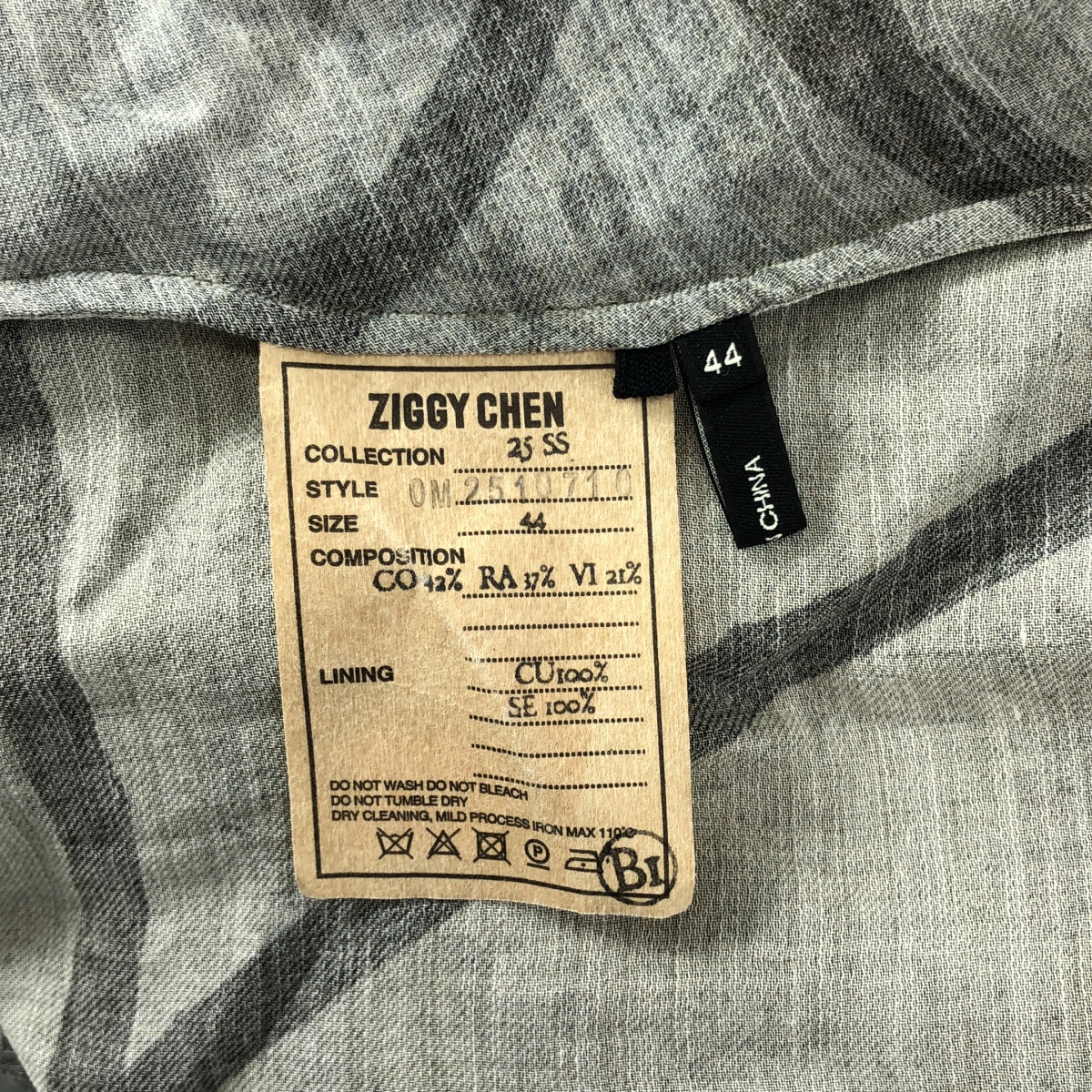 ziggy chen / ジギーチェン Digital Print Asymmetric Shirt / 総柄 オーバー シャツ