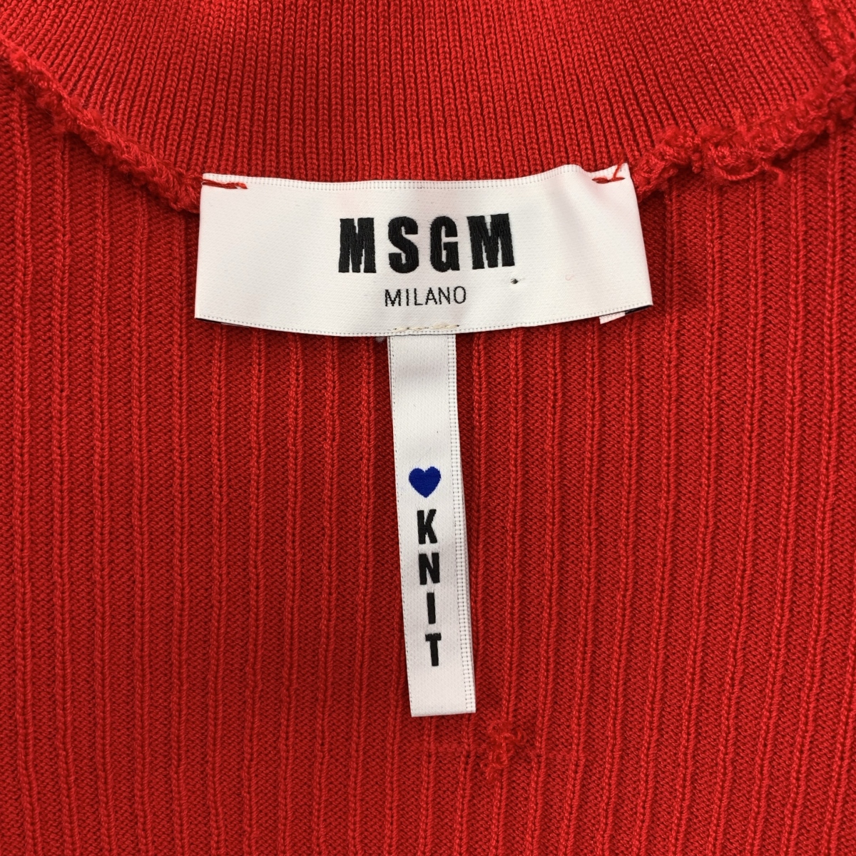 MSGM / エムエスジーエム ハートホール ハイネック パフスリーブ リブニット MSGM - MSGM / エムエスジーエム | ハートホール ハイネック