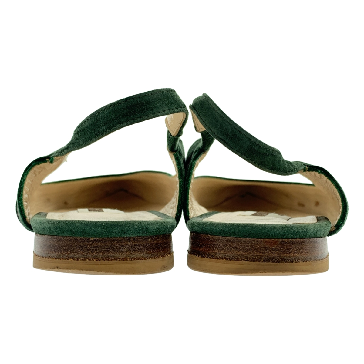 NEBULONI E / ネブローニ スエード レザー バイカラー ストラップ ポインテッドトゥ フラットシューズ