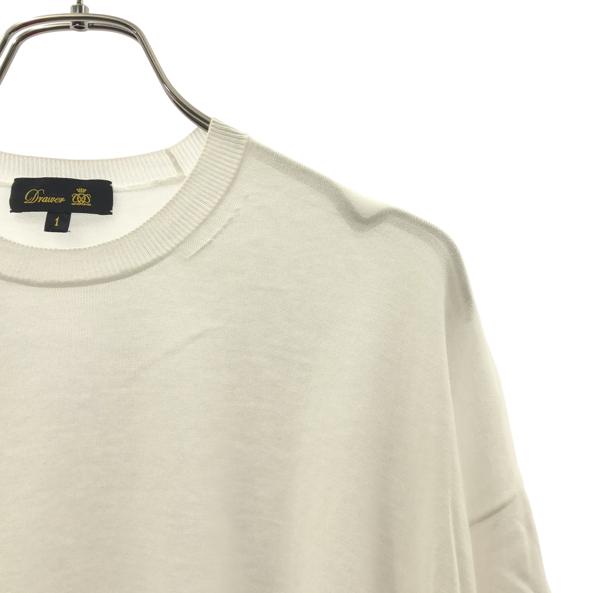 Drawer / ドゥロワー コットン ハイゲージ ハーフスリーブ ニット